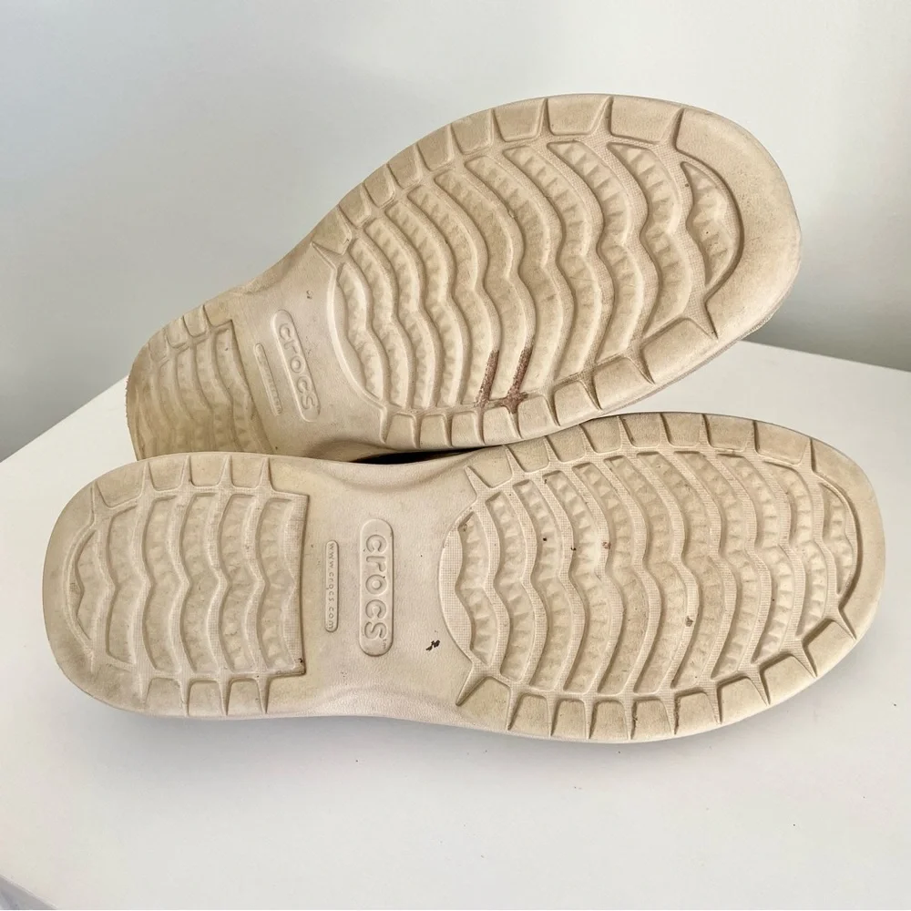 CROCS Men's Beige Tan Slip-On Loafers